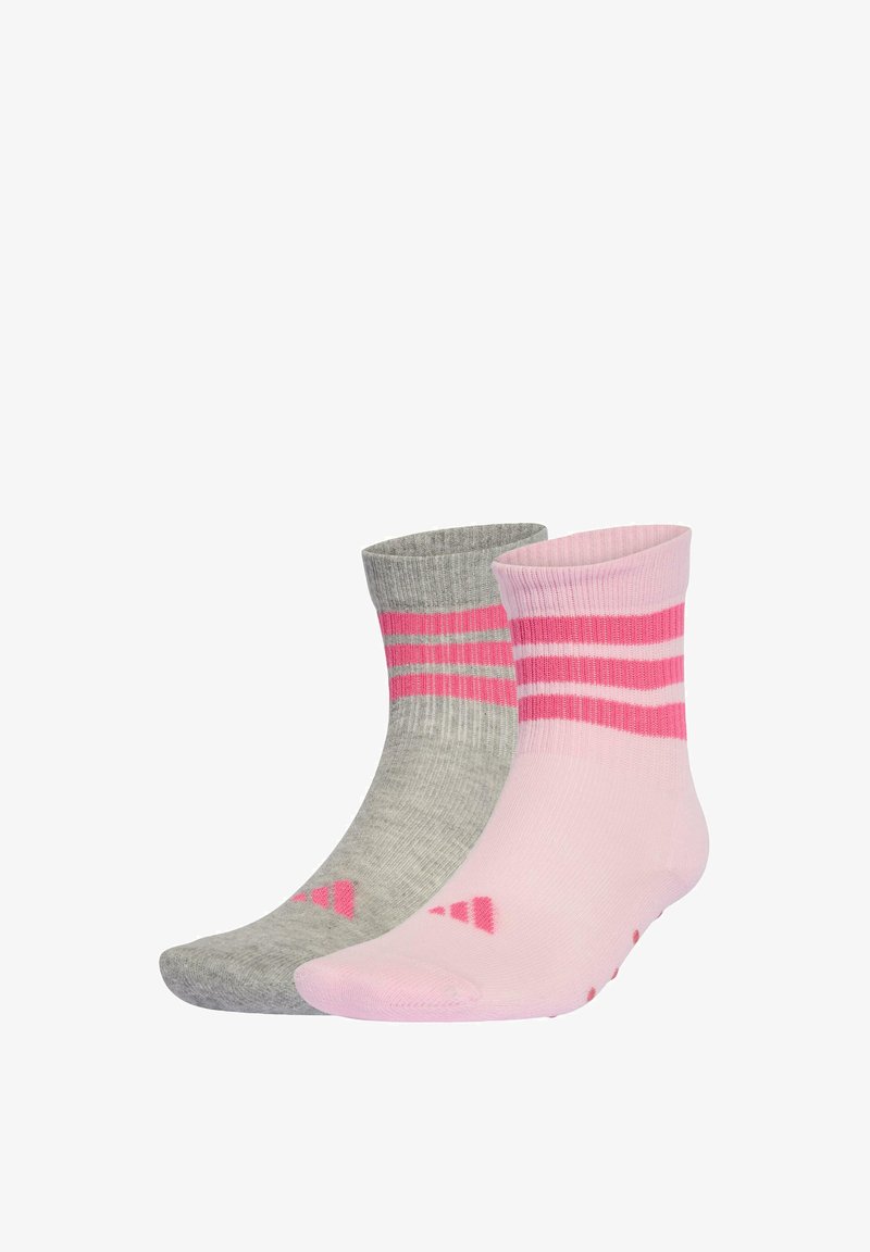 adidas Performance ANTI-SLIP 2 PACK - Športové ponožky - clear pink medium grey heather