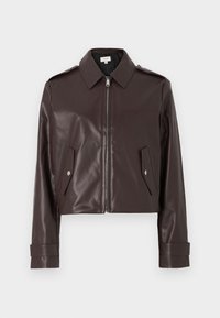 MOTO JACKET - Faux leather jacket - rich brown