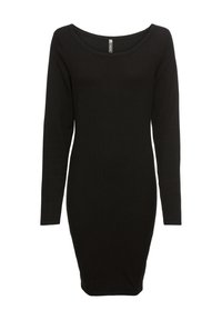 bonprix MIT LEGEREM SCHNITT - Abito in maglia - black