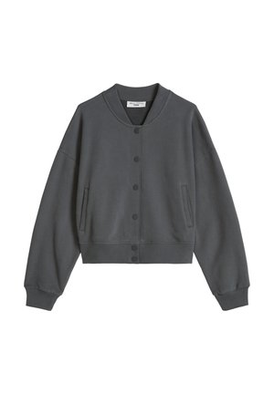 Marc O'Polo DENIM, SWEATJACKET LONGSLEEVE, BOMBER - Bomberjacke - light graphite