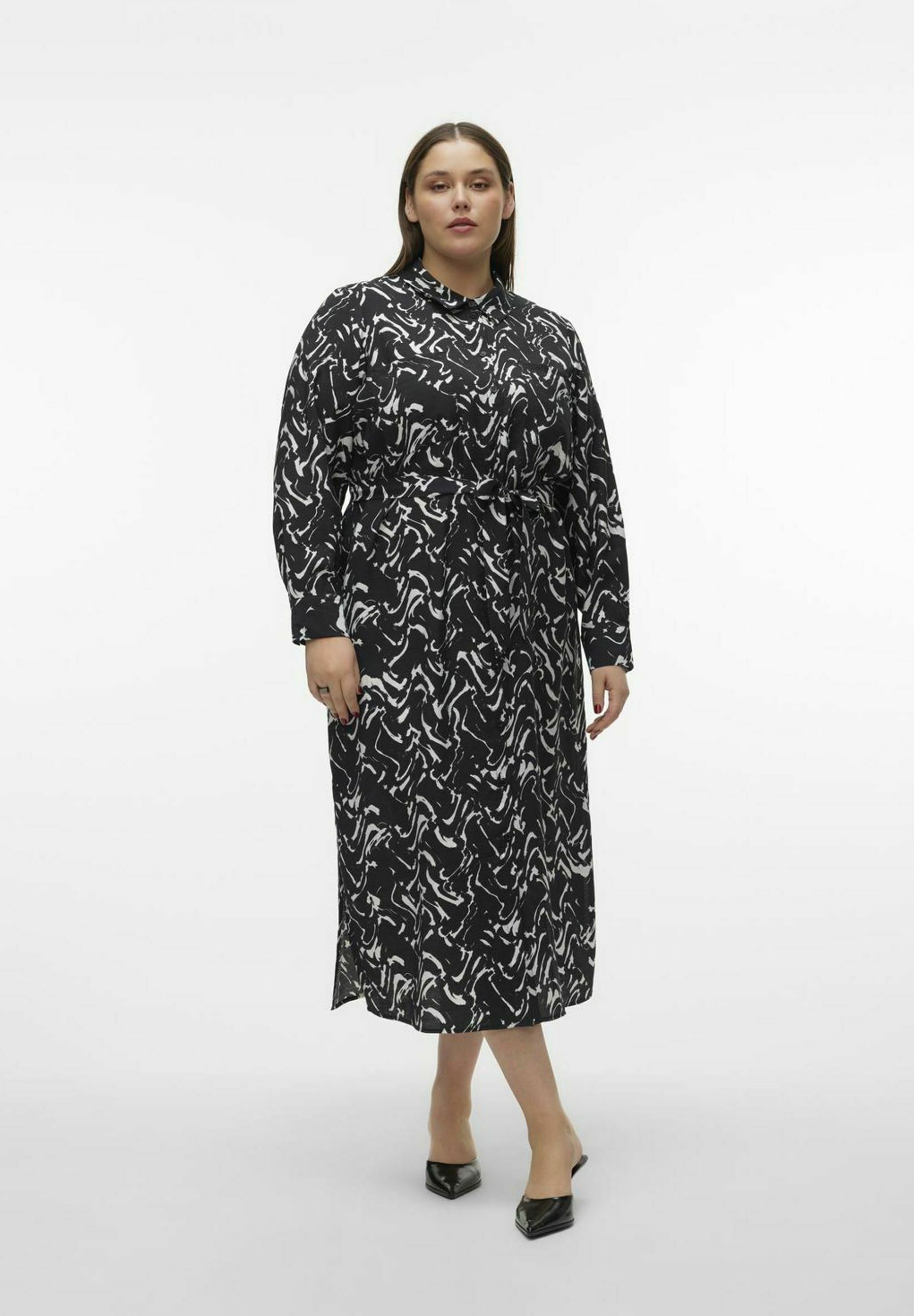 Robe Chemise VERO MODA Verte Ceinturée Manches Longues - Taille S - Neuf