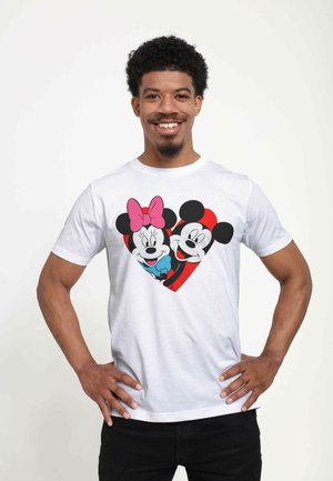 MICKEY MOUSE MICKEY MINNIE HEART UNISEX - Camiseta estampada - white