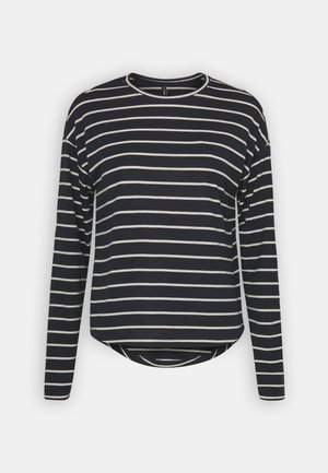 ONLY, ONLCRISSIE STRIPE - Top s dlhým rukávom - night sky/oatmeal