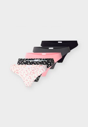 SEAMLESS THONGS 5 PACK  - String - black/pink/light pink/grey/