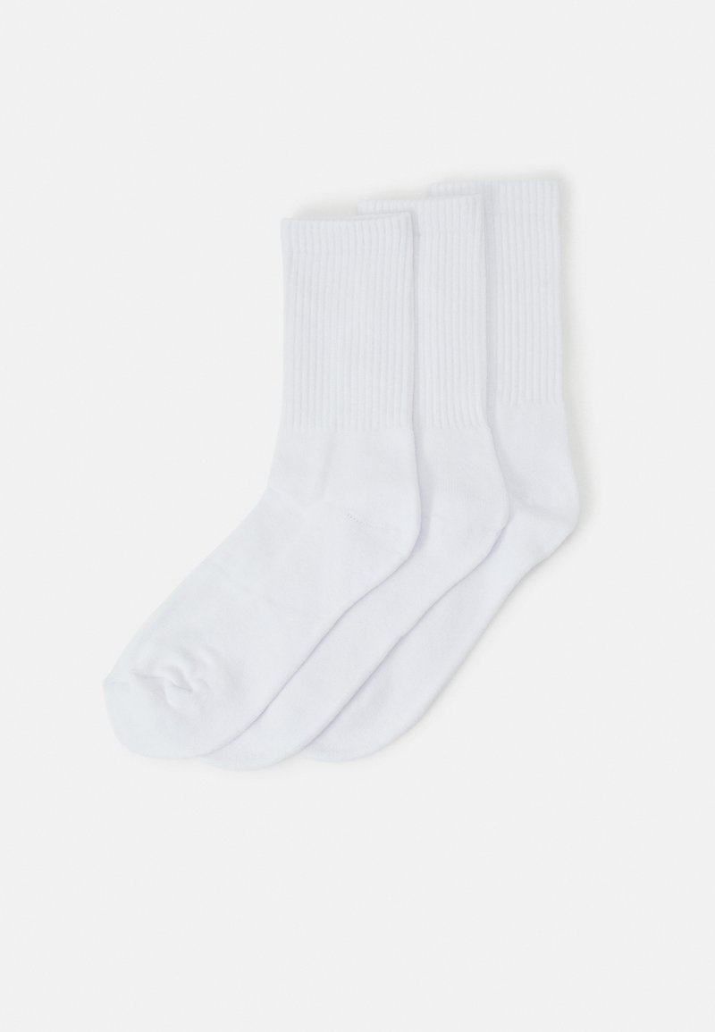 Vero Moda - Chaussettes de sport côtelées à motif cœur - Crème et