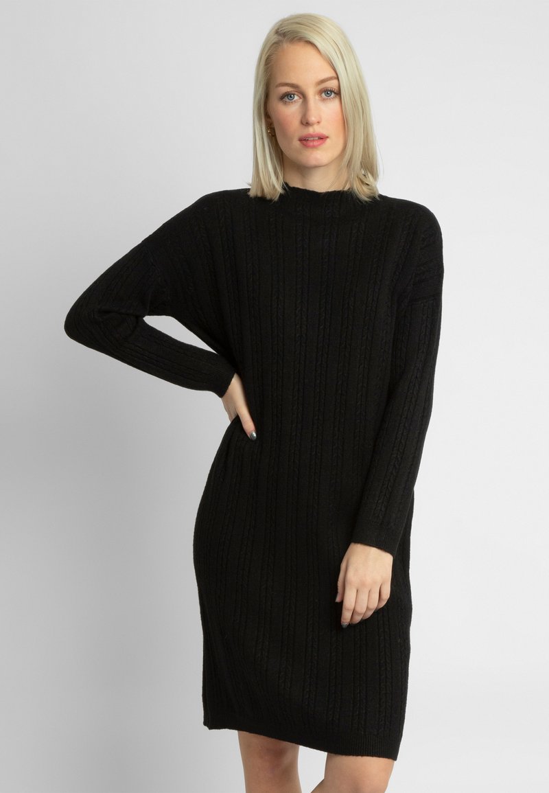 strickkleid schwarz a linie