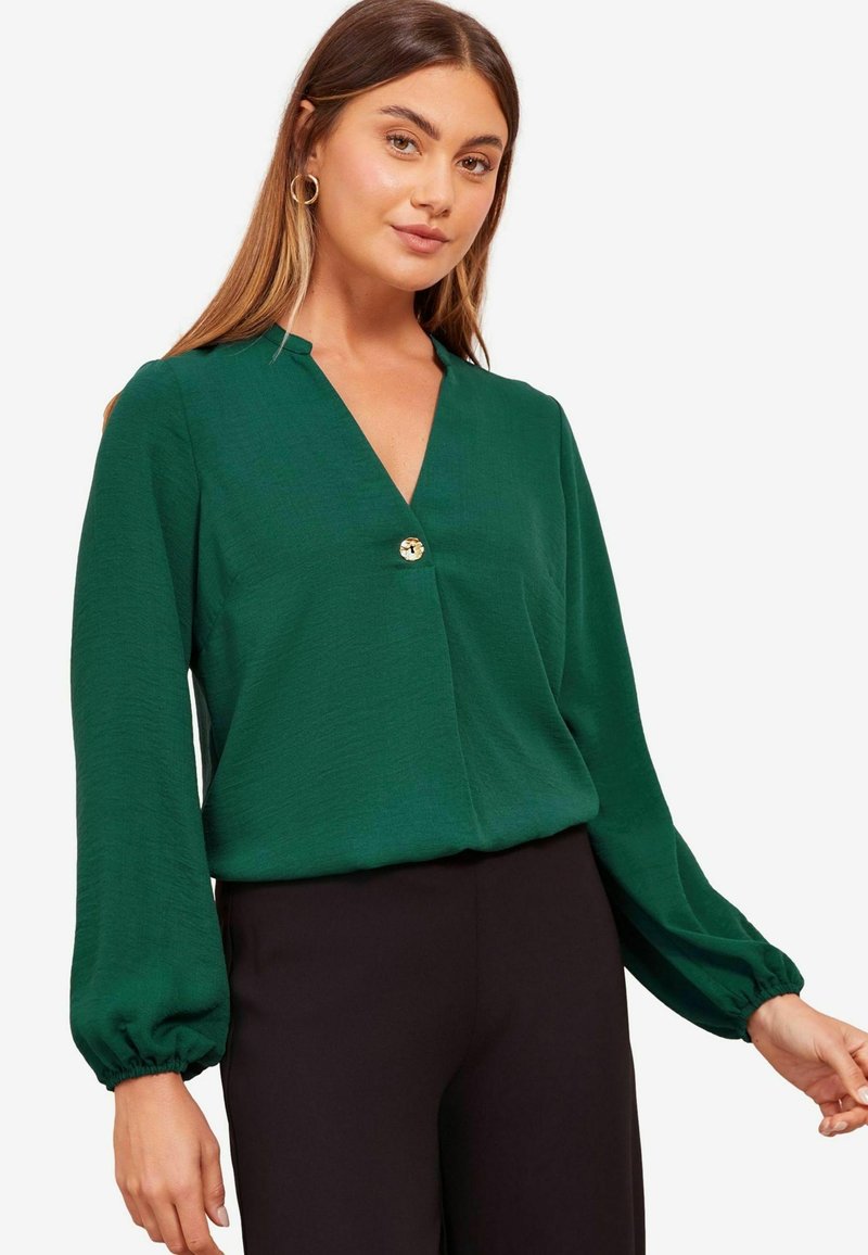 Friends Like These REGULAR FIT V-NECK - Bluse - forest green