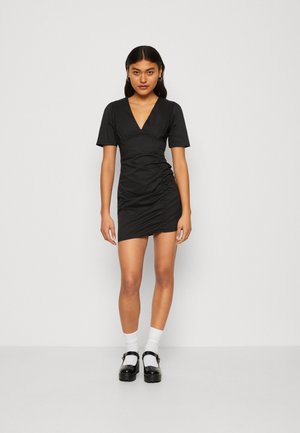 WAL G. JACK ROUCHED MINI - Φόρεμα σε ίσια γραμμή - black