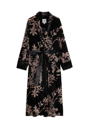 Bademantel - black floral