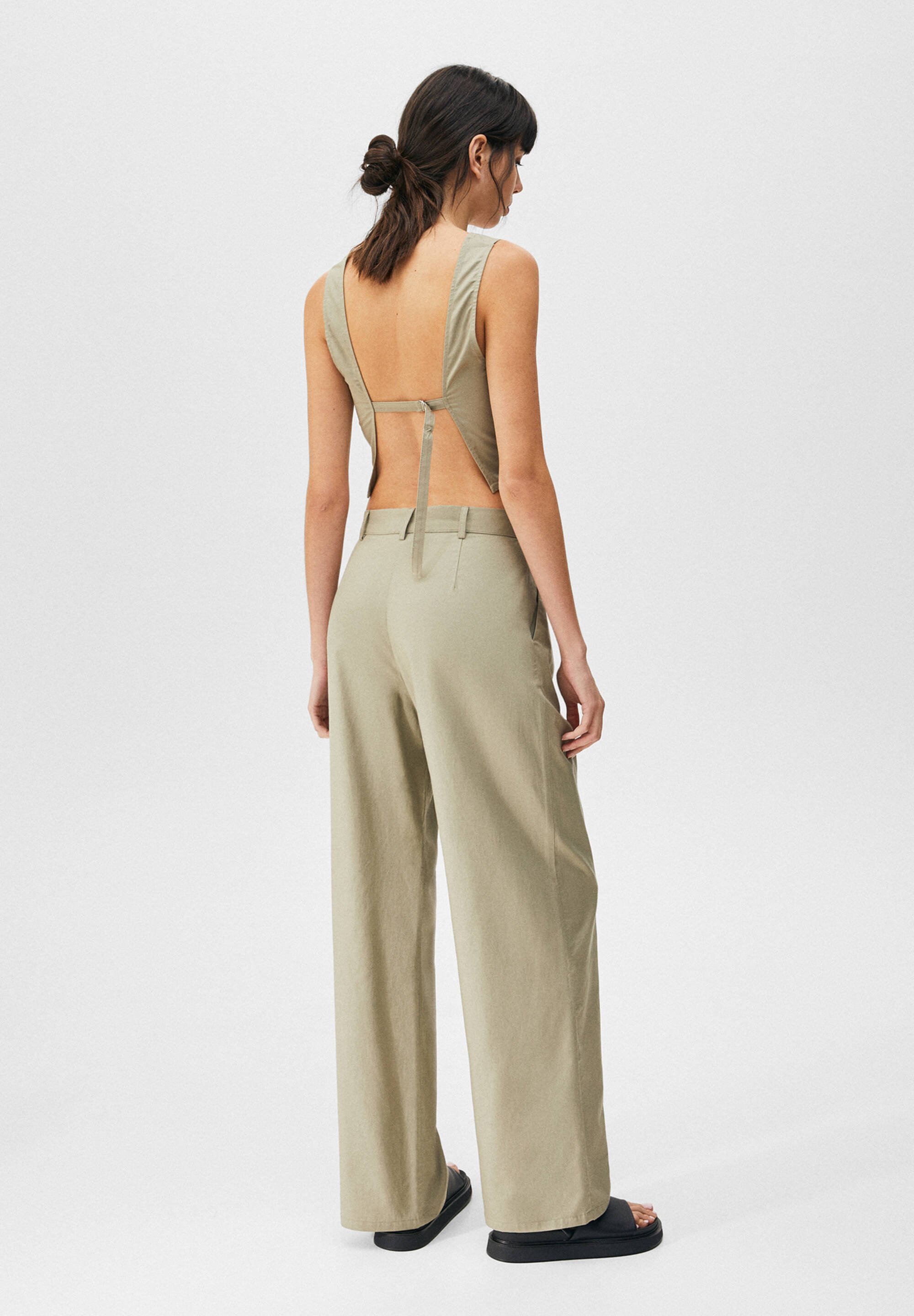 PULL\u0026BEAR WITH DOUBLE DARTS - Pantaloni - beige - Zalando