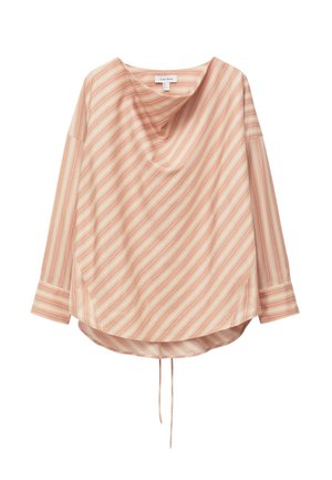 & OTHER STORIES, & OTHER STORIES STRIPED COWL-NECK BLOUSE - Blouse - orange