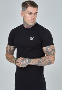SIKSILK - ESSENTIALS - Basic T-shirt - black Thumbnail Image 1