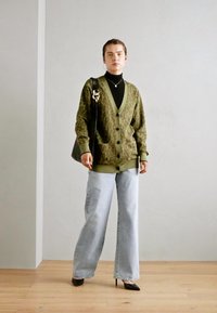 Scotch & Soda Core Fuzzy Relaxed Cardigan, Charcoal Melange 030, L