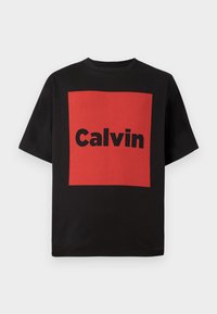 Calvin Klein Jeans BOX GRAPHIC TEE UNISEX Print T-shirt black