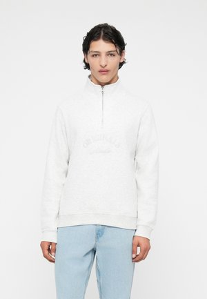 JORBLEECKER BRANDING HIGH NECK  - Športni pulover - bright white melange