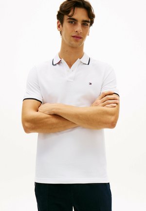 REGULAR FIT TIPPED - Polo - white