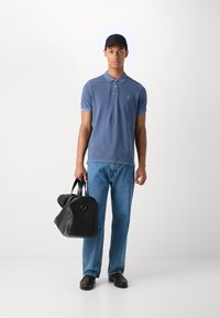 Marc O'Polo SHORT SLEEVE SLITS AT HEM EMBROIDERY - Polokošeľa - moon stone
