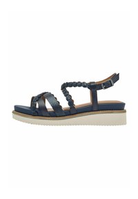 Plateausandalette - navy