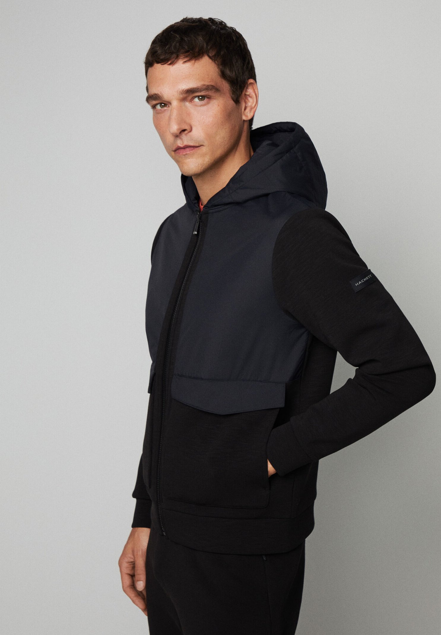 Hackett London Felpa Con Cappuccio Del Marchio Blu - 6