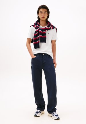 Tommy Jeans, SLIM TEE  - Základné tričko - black /grey/ecru