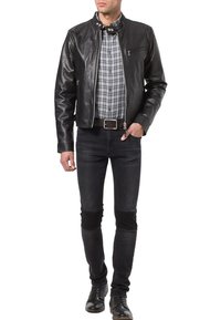 Schott Lederjacke - black