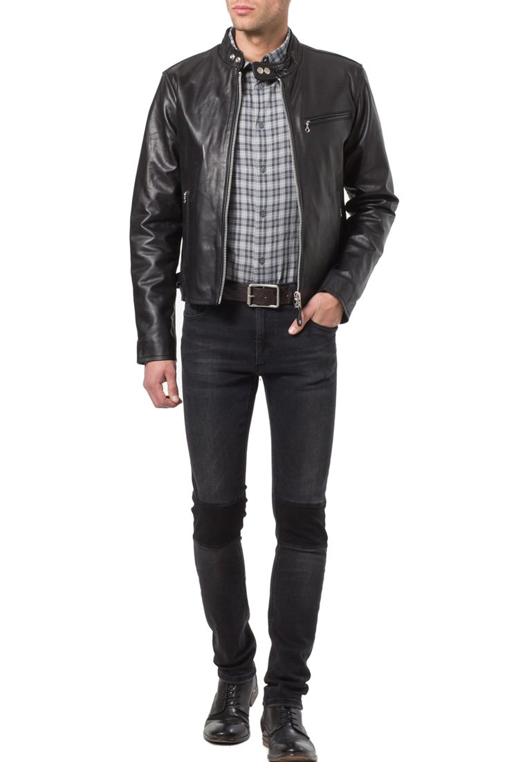 Schott Lederjacke - black