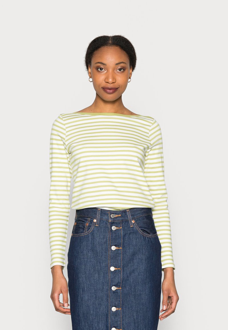TOM TAILOR DENIM Tops ar garām piedurknēm - green white
