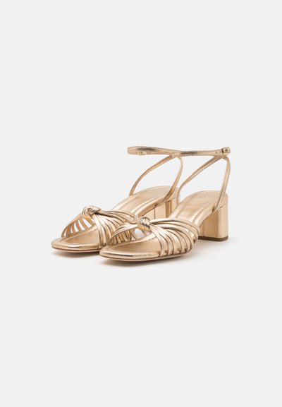Loeffler Randall OLIVIA KNOT MID HEEL - Σανδάλια - champagne