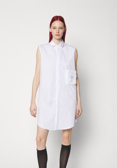 EDITHMARCEL SLEEVELES CHAMISIER - Φόρεμα πουκάμισο - white