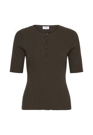 Saint Tropez, SIGRIDASZ SS PULLOVER - Lihtne T-särk - chocolate brown