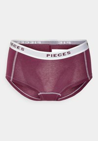 Pieces PCLOGO LADY 4 PACK - Calças - grape wine/black/bright white/rose violet