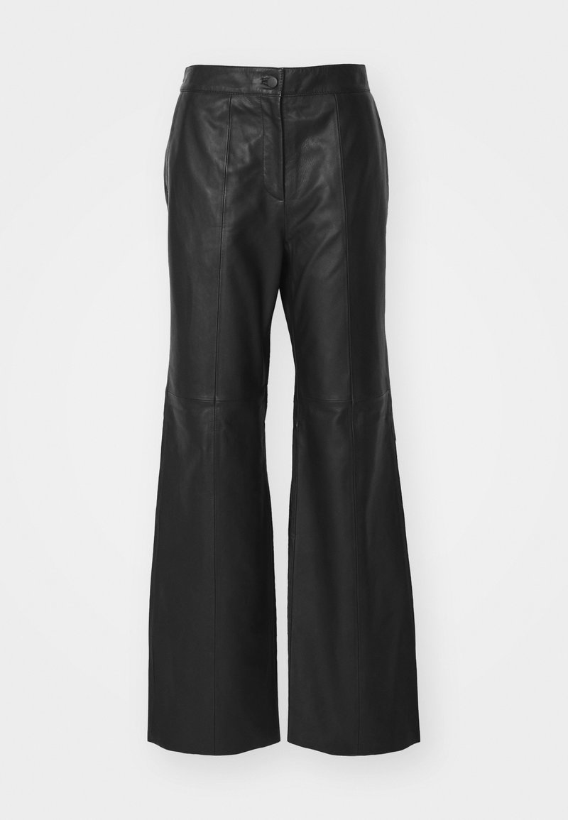 Bruuns Bazaar Leren broek zwart Bruuns Bazaar Leren broek zwart