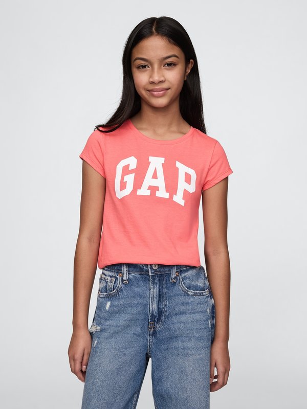 LOGO TEE GIRLS - Print T-shirt - fresh coral