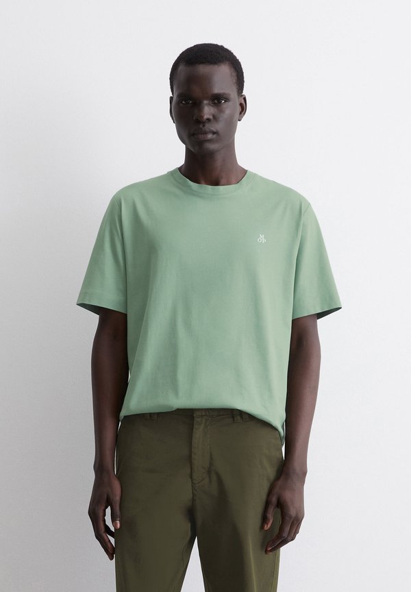 SHORT SLEEVE LOGO PRINT CREWNECK - Basic T-shirt - luscious moss