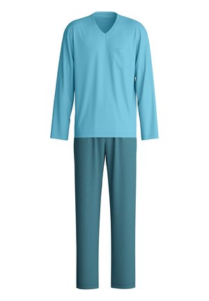 Calida, RELAX STREAMLINE PYJAMA, LANG SET - Nachtwäsche Set - retro blue