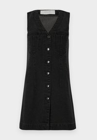 NMRANDY WAISTCOAT DRESS  - Spijkerjurk - black denim