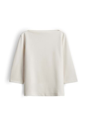 someday., SLIM FIT FINE RIBBED TEXTURE - Maglietta a manica lunga - soft cream