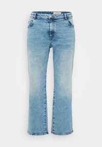 NMYOLANDA WIDE - Wide leg - light blue denim