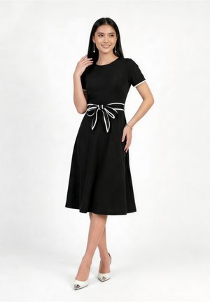 Anna Field Robe en jersey - black/white