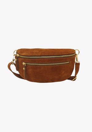 THEWAN., DEMI LUNE - Sac bandoulière - camel daim