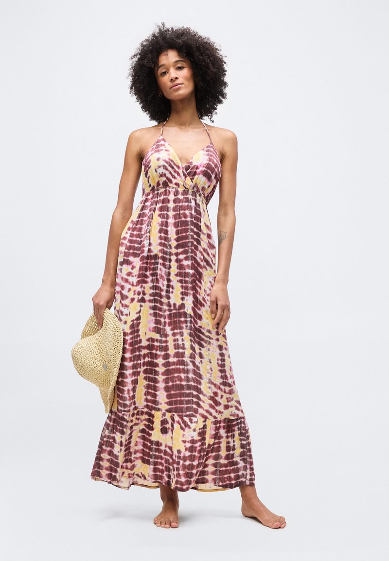 strapless open back dress Byron Muse Dress Ochre– Kashi Australia