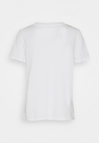 White short-sleeve t-shirt made from soft cotton, featuring a round neckline and a relaxed fit, with a smooth, even texture.