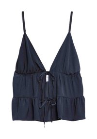 DREAM TIE FRONT - Haut de pyjama - carbon