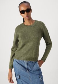 JDY JDYSILJA O-NECK - Jersey de punto - winter moss