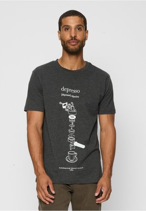 Mister Tee DEPRESSO  - T-shirts med print - charcoal