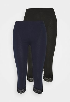 2 PACK - Leggings - black/dark blue