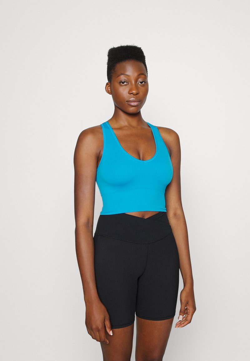 Athleta AURORA SEAMLESS CROP TANK - Top - santorini blue