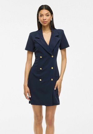 VILA BLAZER VICLARA KURZES - Shift dress - navy blazer