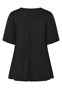 Yours Clothing PLEAT SLEEVE SWING  - Basic T-shirt - black