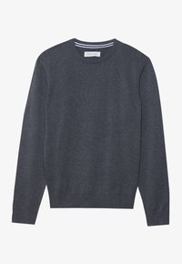 Stickad tröja - dark grey melange